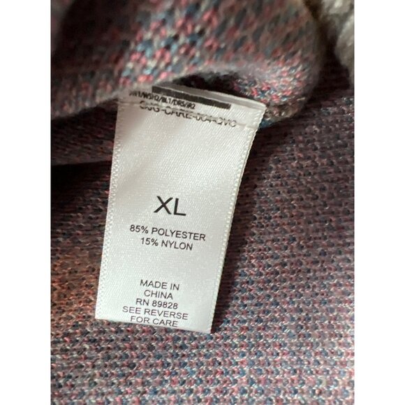 LOGO Lori Goldstein XL Floral Jacquard Layla Sweater in Dark Earth Boho Cottage - Picture 5 of 7